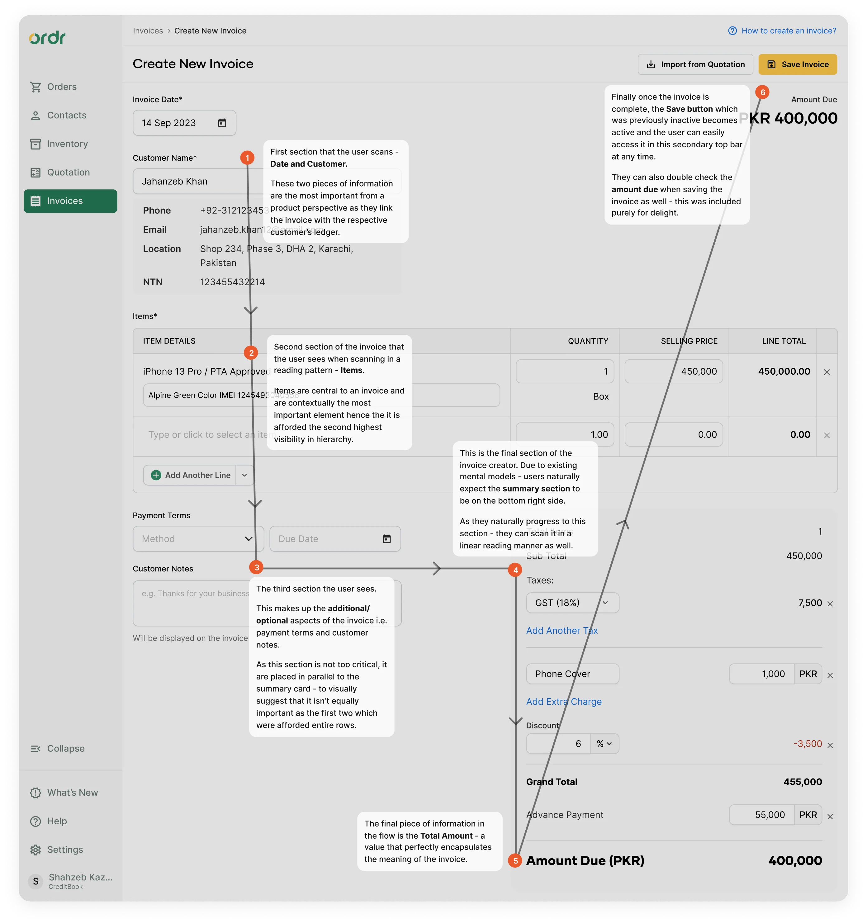 perception flow of new creator