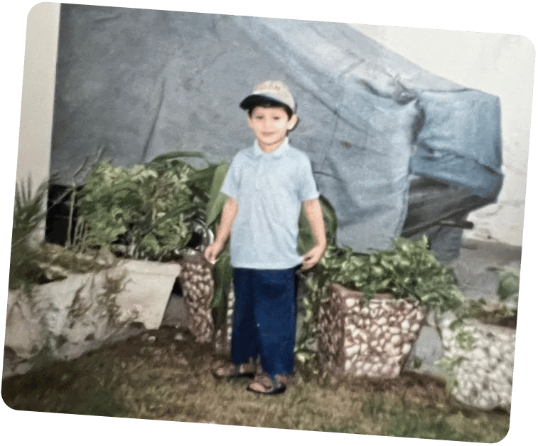 shahzeb as a young boy