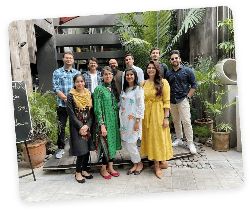 shahzeb with his colleagues